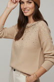 The Q2 Soft Knit Sweater with Sequins