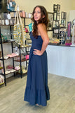 Showstopper Cotton Halter Maxi Dress