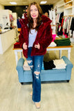 Avec Les Filles Grooved Faux Fur Coat