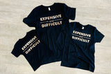 Youth & Toddler - Expensive And Difficult Foil Graphic Tee Shirt - Black