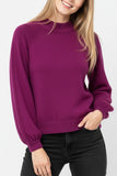 The Q2 Relaxed Style Jumper Sweater with Balloon Sleeve