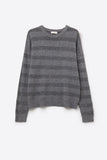 The Q2 Striped Knit Sweater w/ Sequin
