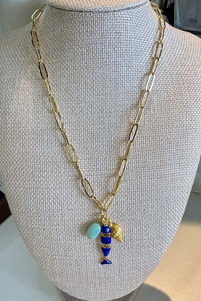 Drift by JenG Necklace: 14kt Gold Fill, Amazonite Drop