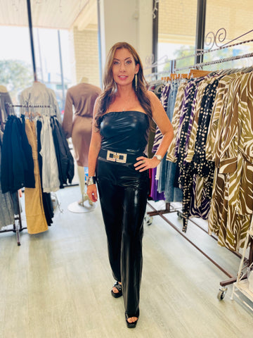 FINAL SALE: Liquid Metallic Tube Crop Top with Elastic Band