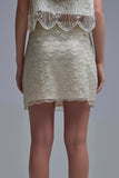 Q2 Scalloped Sequin Mini Skirt