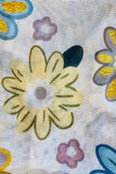 Italian White Daisy Knit Printed Sweater