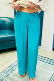 Italian Pleated Wide Legs Pants -One Size