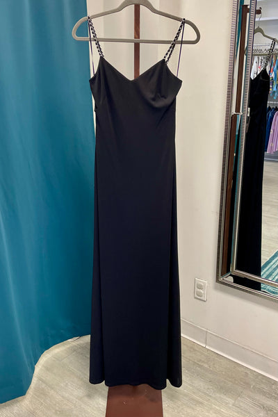 Ralph Lauren Chain Strap Evening Gown - Black