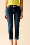 The Q2 Super Skinny Midwash Jeans- Blue