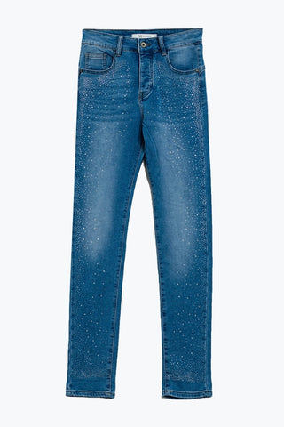 The Q2 Skinny Washed Sparkle Jeans
