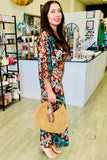 Dessert Dreams Italian Satin Print Maxi Dress