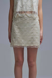 Q2 Scalloped Sequin Mini Skirt