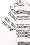 The Q2 Maxi Knitted Dress with ZigZag Detail- Cream