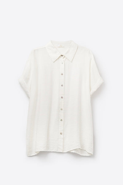 The Q2 Short Sleeve Blouse- Cream