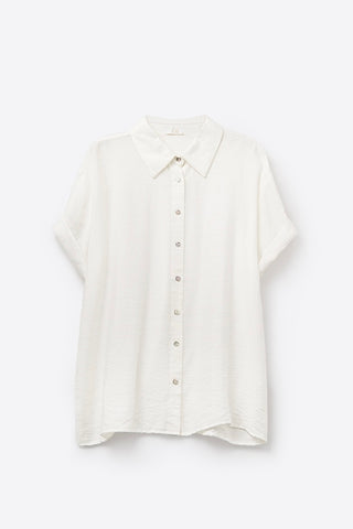 The Q2 Short Sleeve Blouse- Cream