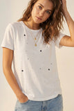 The Q2 Embellished T-Shirt with Strass