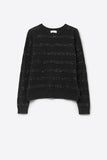 The Q2 Striped Knit Sweater w/ Sequin