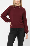 The Q2 Relaxed Style Jumper Sweater with Balloon Sleeve