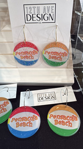 Pensacola Beach Ball Earrings