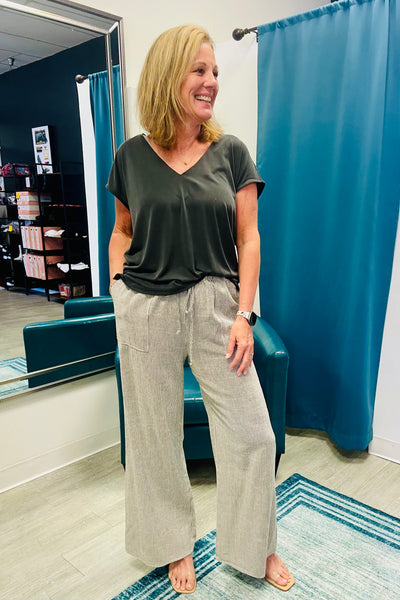 The Becky Linen Straight Leg Pants