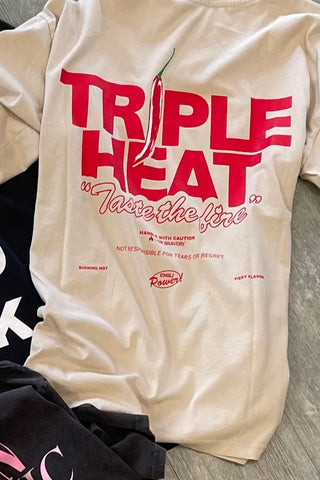 Q2 Relaxed Fit Cotton Tee - Triple Heat - One Size