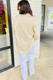 Sunset Sparkle Striped Button Shirt