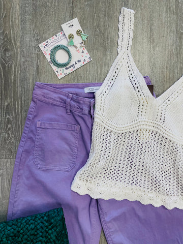 Mystree Crochet Style Knit Cami