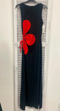 Rosina Long Dress with Contrast Floral Cutout
