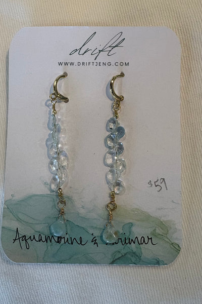 Drift by JenG Earrings: Aquamarine & Larimar