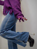 Petra Super Soft Touch High Rise Wide Leg Jean - Medium Light