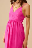 The Q2 Embroidered Dress - Fuchsia