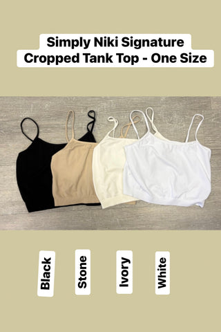 Simply Niki Signature Cropped Tank Top - One Size