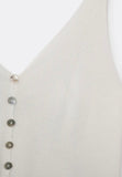 The Q2 Knit Buttoned Crop Top
