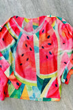 Watermelon Italian Knit Printed Sweater