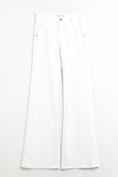 The Q2 Comfy Flared Jeans - White