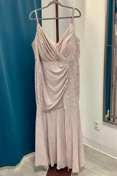 NW Nightway Plus Metallic Gown - Champagne