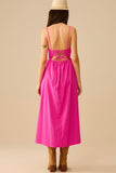 The Q2 Embroidered Dress - Fuchsia