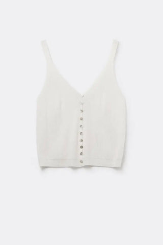 The Q2 Knit Buttoned Crop Top