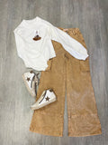 Corduroy Cario Cargo Pants  - Latte