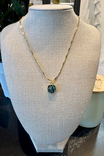 Drift by JenG Necklace: 14kt Gold Fill, Abalone
