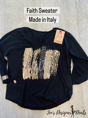 Faith Metallic Italian Sweater