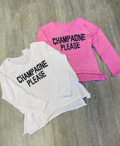 Champagne  Please Sweater - Pink or White