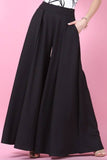 Solid Wide Palazzo Pants