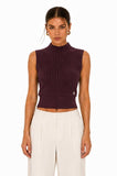 The Essential Sleeveless Ribbed Turtleneck Sweater