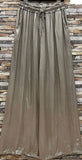 Italian Wide Legs Satin Feel Pants