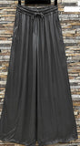 Italian Wide Legs Satin Feel Pants