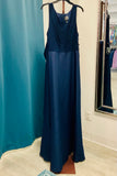 Adrianna Papell Tie Front Taffeta Skirt Evening Gown