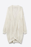 The Q2 Draped Crochet Cardigan Sweater