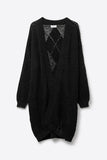 The Q2 Draped Crochet Cardigan Sweater