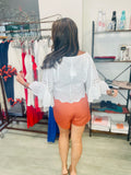 Vanna Sandra Flouncy Eyelet Top